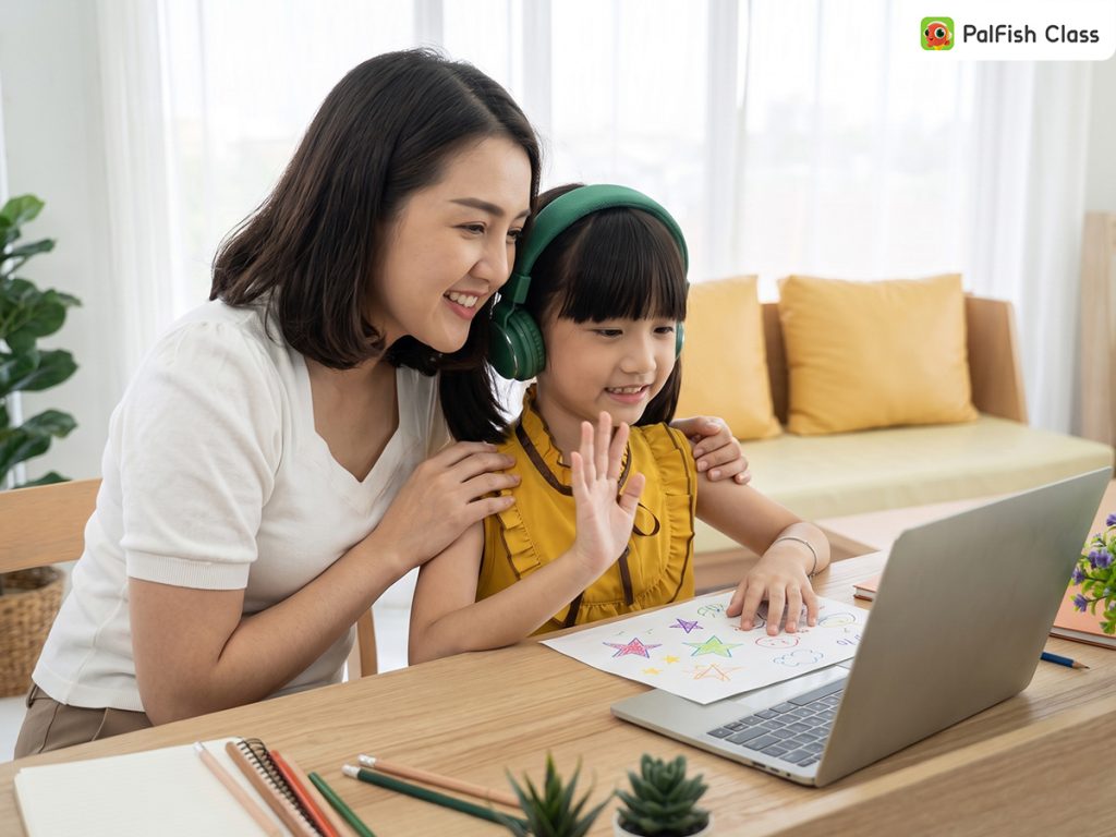 Mẹ và bé đăng ký học thử khi con tự ti vì nói tiếng Anh kém bạn tại PalFish