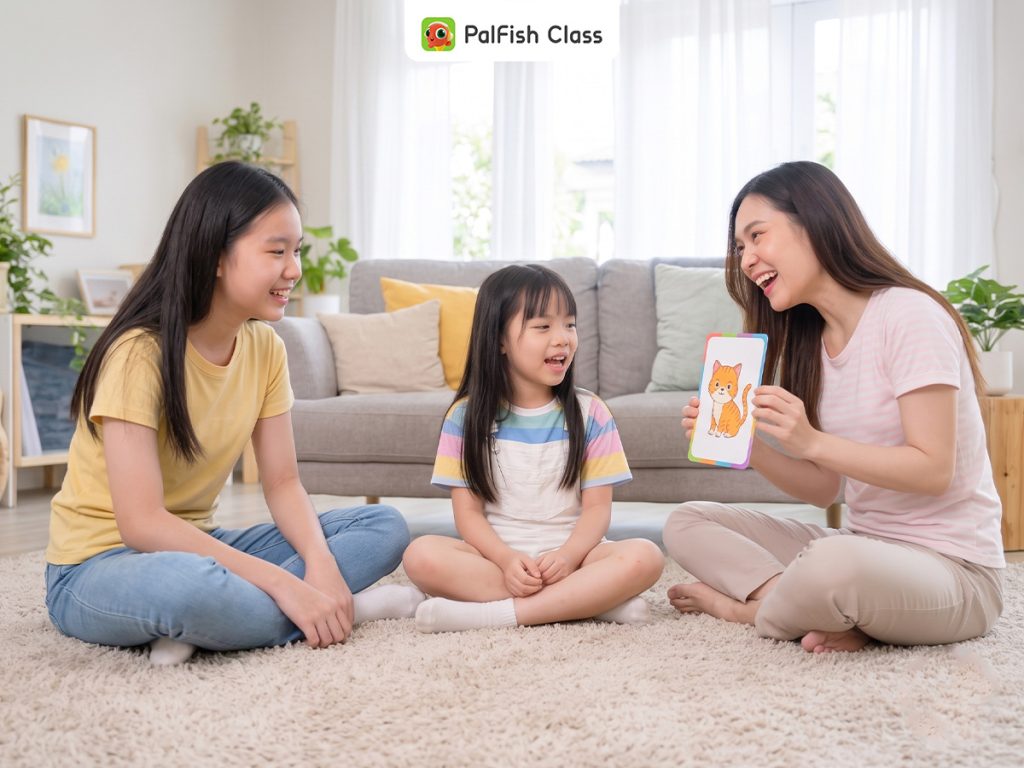 Cả nhà cùng luyện nói tiếng Anh cho bé bằng cách nói đồng thanh từ trên thẻ hình